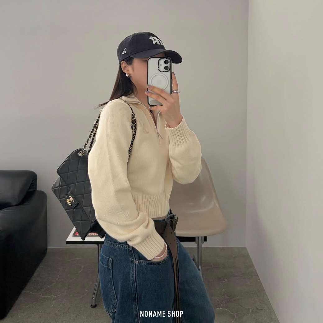 🔥限時特價🔥 ADIDAS ORIGINALS ESSENTIALS 短版 針織 翻領 半拉鍊 針織衣 長袖 三色 (女款)