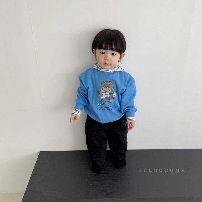 正韓春the_goguma 愛心紙條小熊上衣