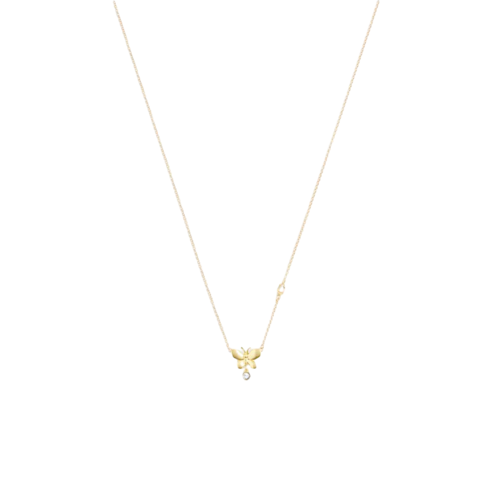 【Coach Outlet】Butterfly Stone Pendant Necklace  金
