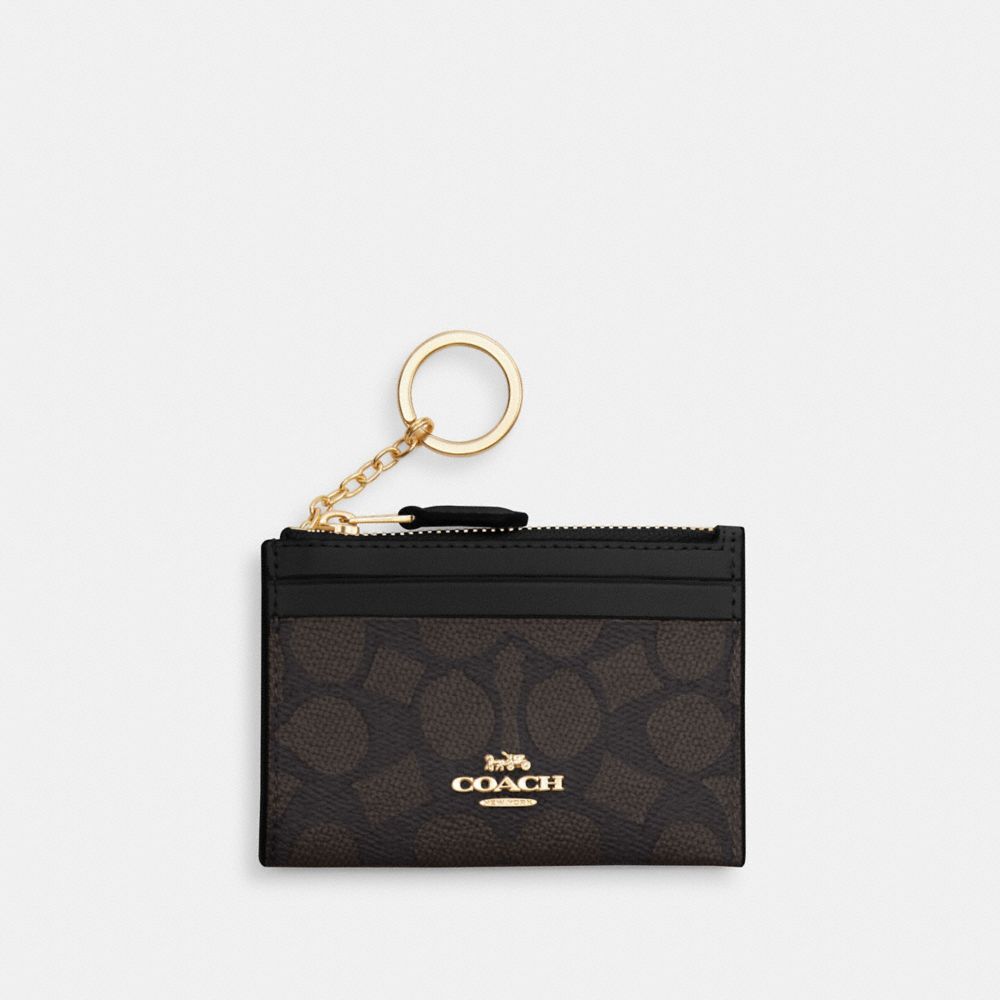 【Coach Outlet】Mini Skinny Id Case In Signature Canvas  咖