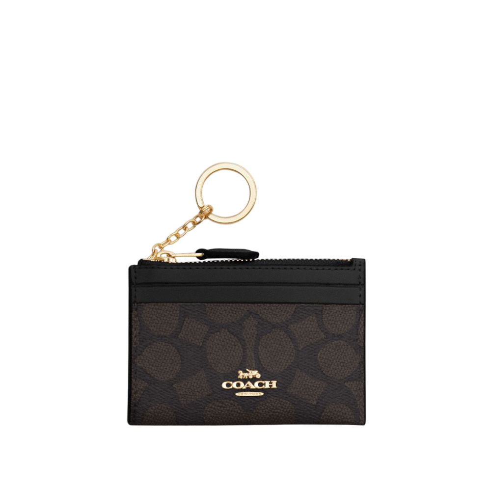 【Coach Outlet】Mini Skinny Id Case In Signature Canvas  咖
