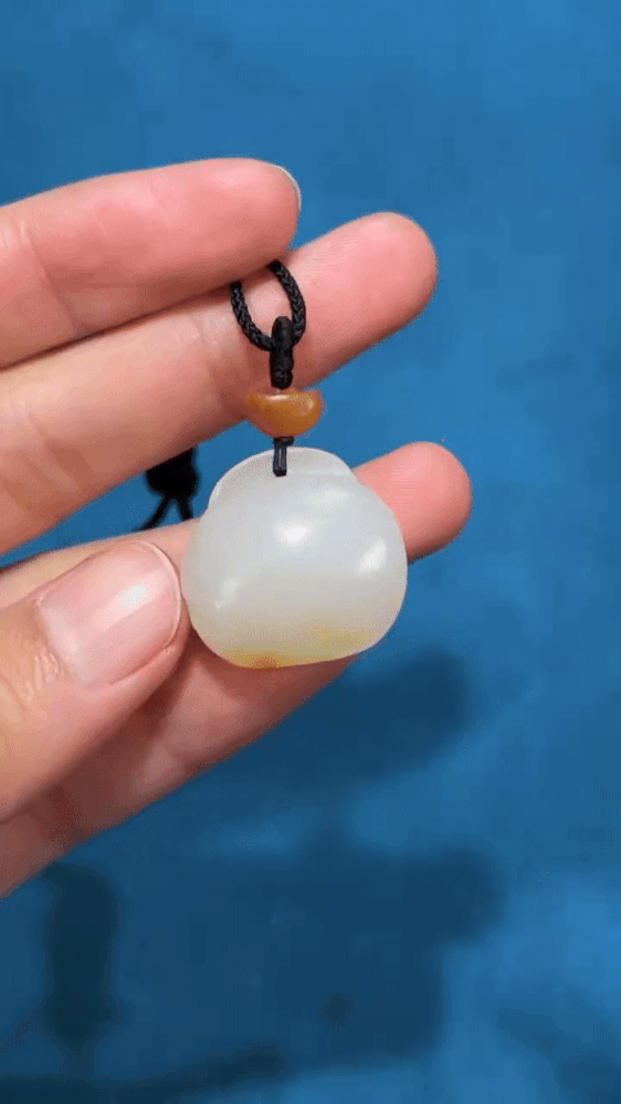 18245 和田玉籽料竹報平安