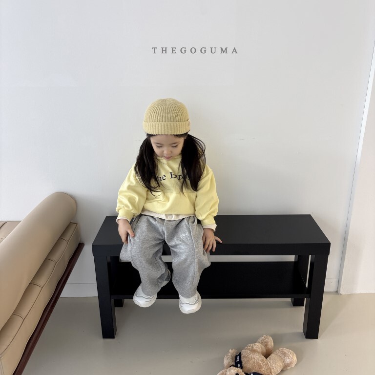 正韓春the_goguma 兩色刺繡字母棉褲