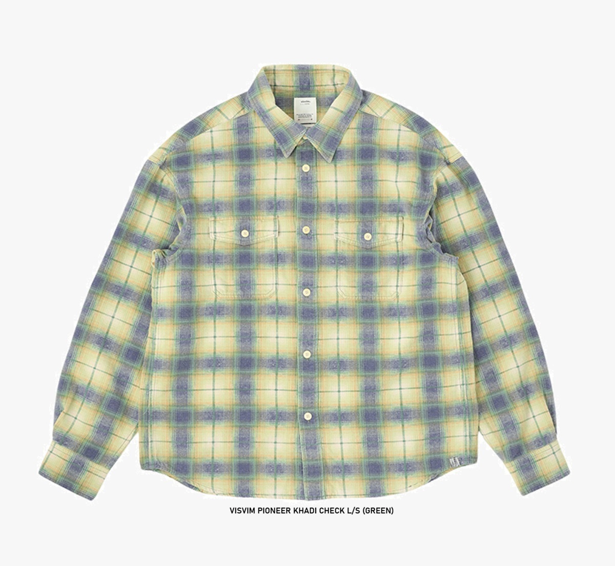 RE-STOCK: VISVIM PIONEER KHADI CHECK L/S - GREEN PRE ORDER ITEM (預訂中)