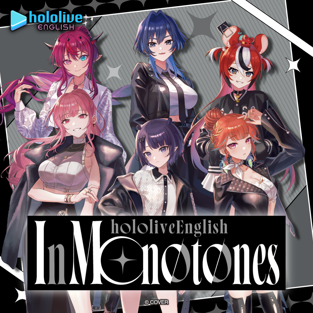 「官品代購」hololive English In Monotones 周邊 💀🐔🐙🎲⏳💎 (Mori Calliope/ Takanashi Kiara/ Ninomae Ina’nis/ Hakos Baelz/ Ouro Kronii/ IRyS)