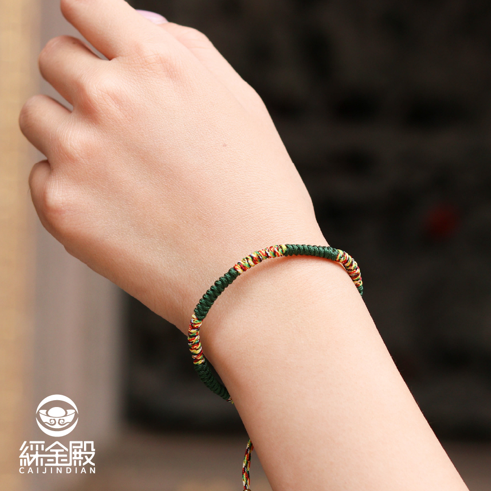 媽祖賜福平安五色線-綠色｜《含過爐》｜保平安 健康如意【綵金殿】