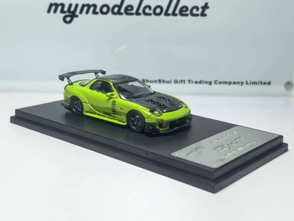 PO-$160 * MODEL COLLECT * 1:64 MAZDA RX-7 FD3S RE-AMEMIYA VERTEX GREEN LIVERY
