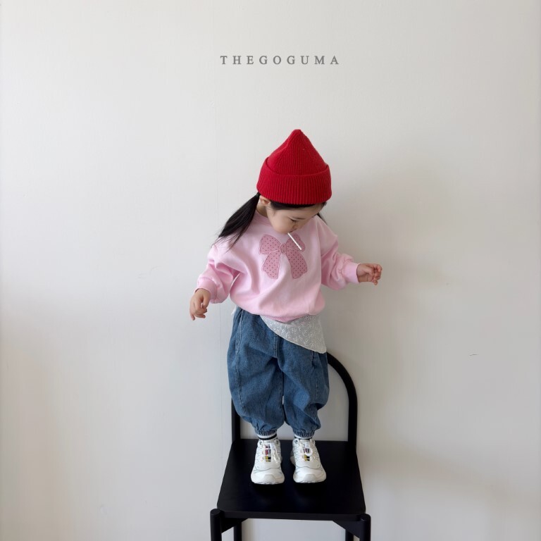 正韓春the_goguma 兩色蝴蝶結上衣