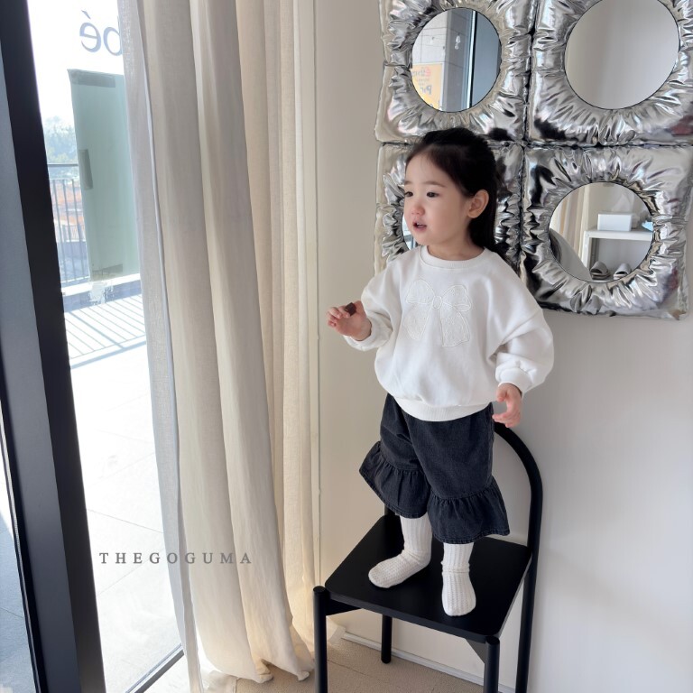 正韓春the_goguma 兩色蝴蝶結上衣