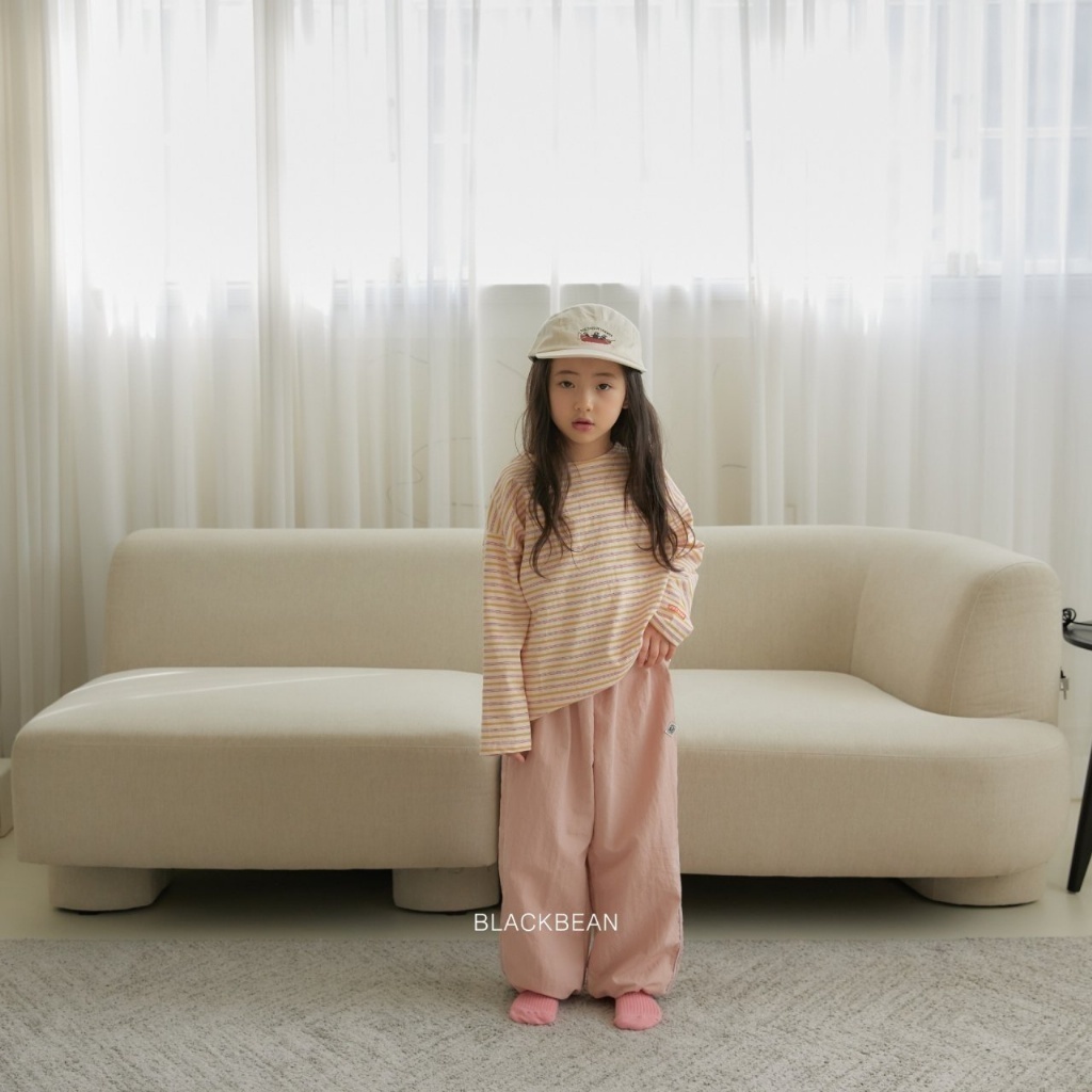 韓國🇰🇷BLACKBEAN 側條小標束口褲(BEBES-M/S-XL)