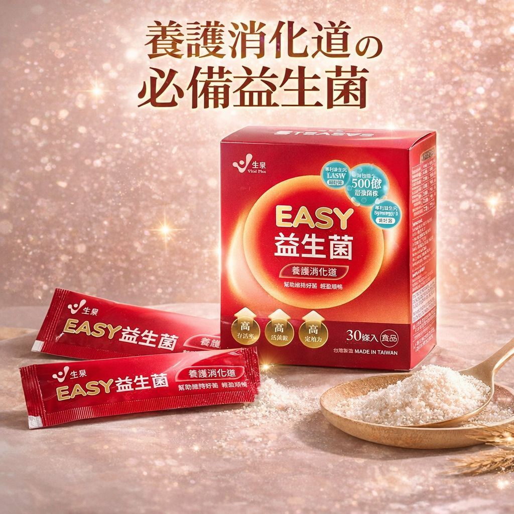 【直播】生泉生技 LL082225 EASY 養護消化道 益生菌(30條裝)