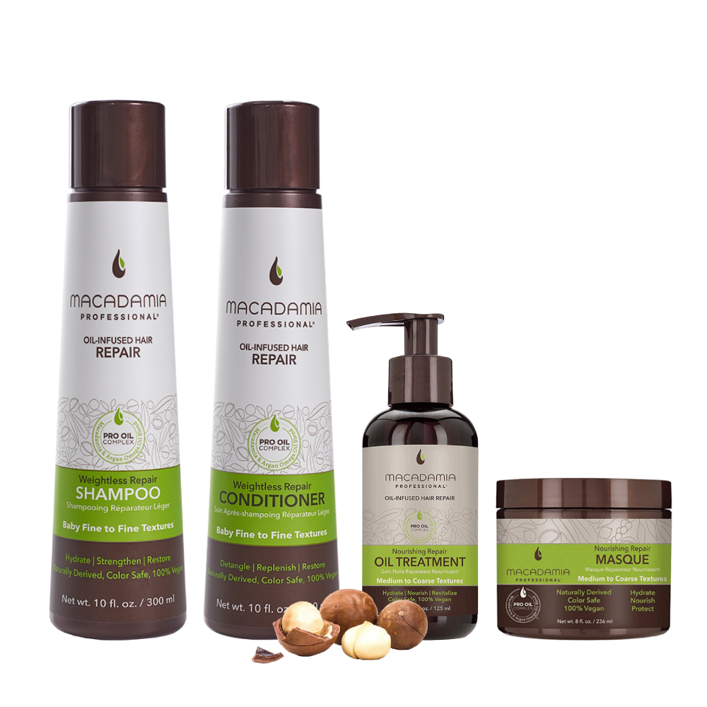 【GISH Beauty】Macadamia Professional  瑪卡奇蹟油-絕色柔亮髮肌組