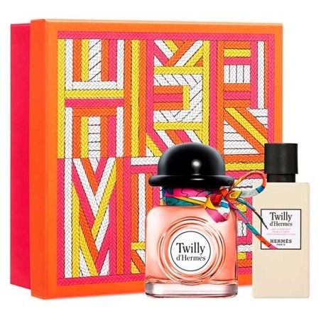 【Hermes 愛馬仕】Twilly 絲巾禮盒 (淡香精50ml+身體乳40ml)