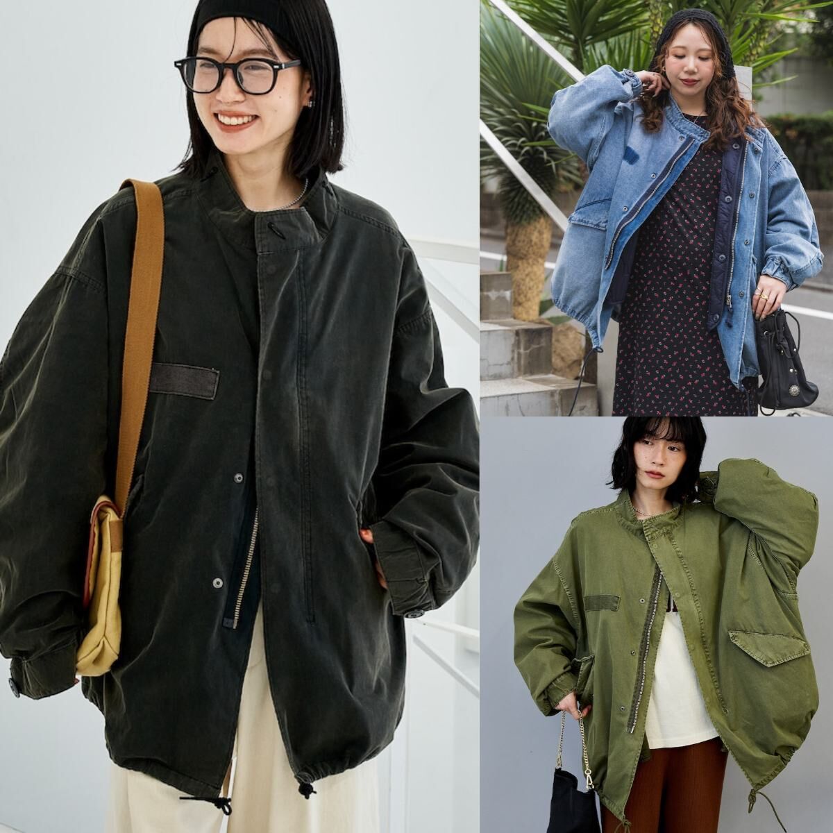 預購┃FREAK'S STORE 女款 M-65 連帽 軍裝 洗舊 3Way 寬鬆 外套