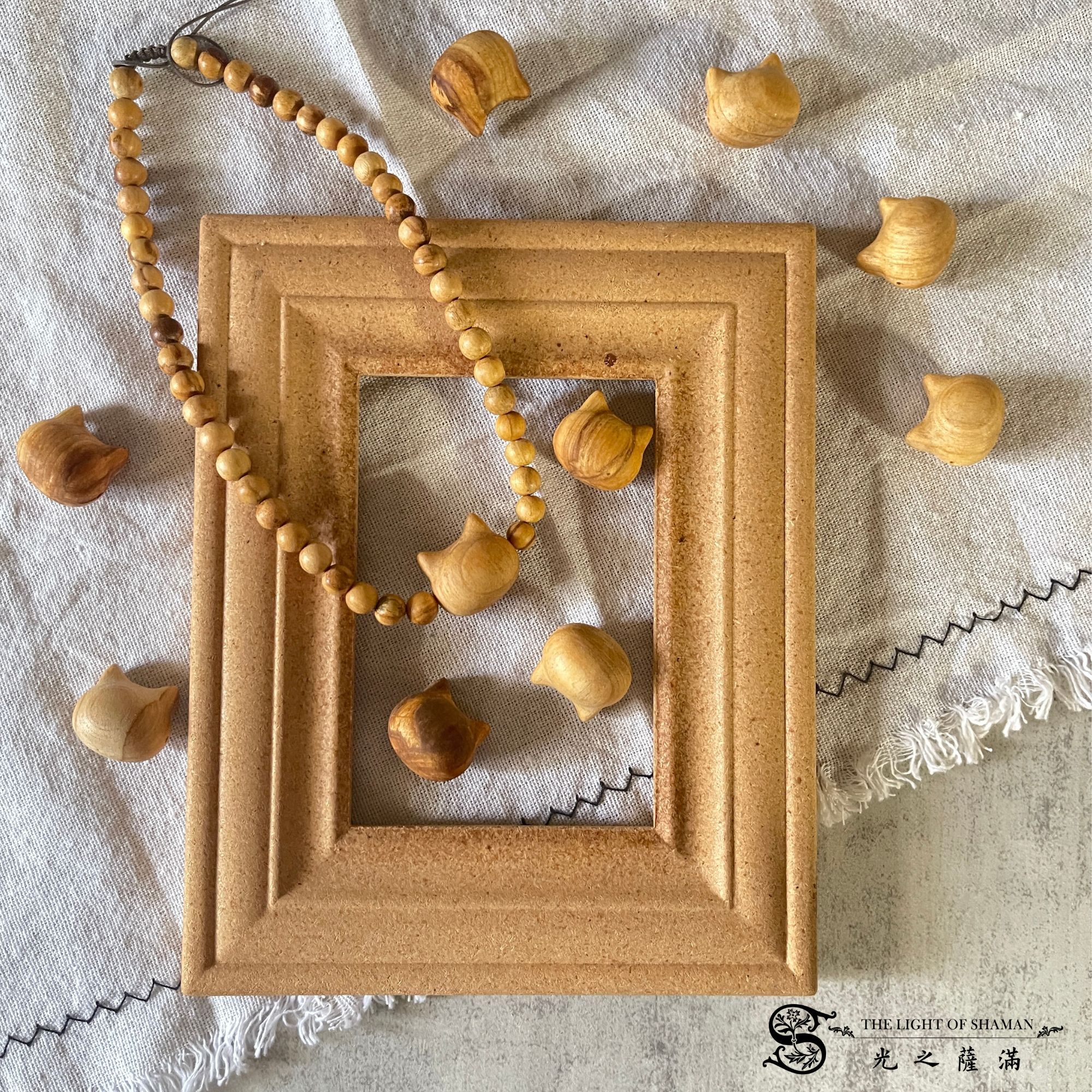 聖木貓咪頸鍊/25MM  貓控來報到 貓咪25MM頸鍊 -  光之薩滿