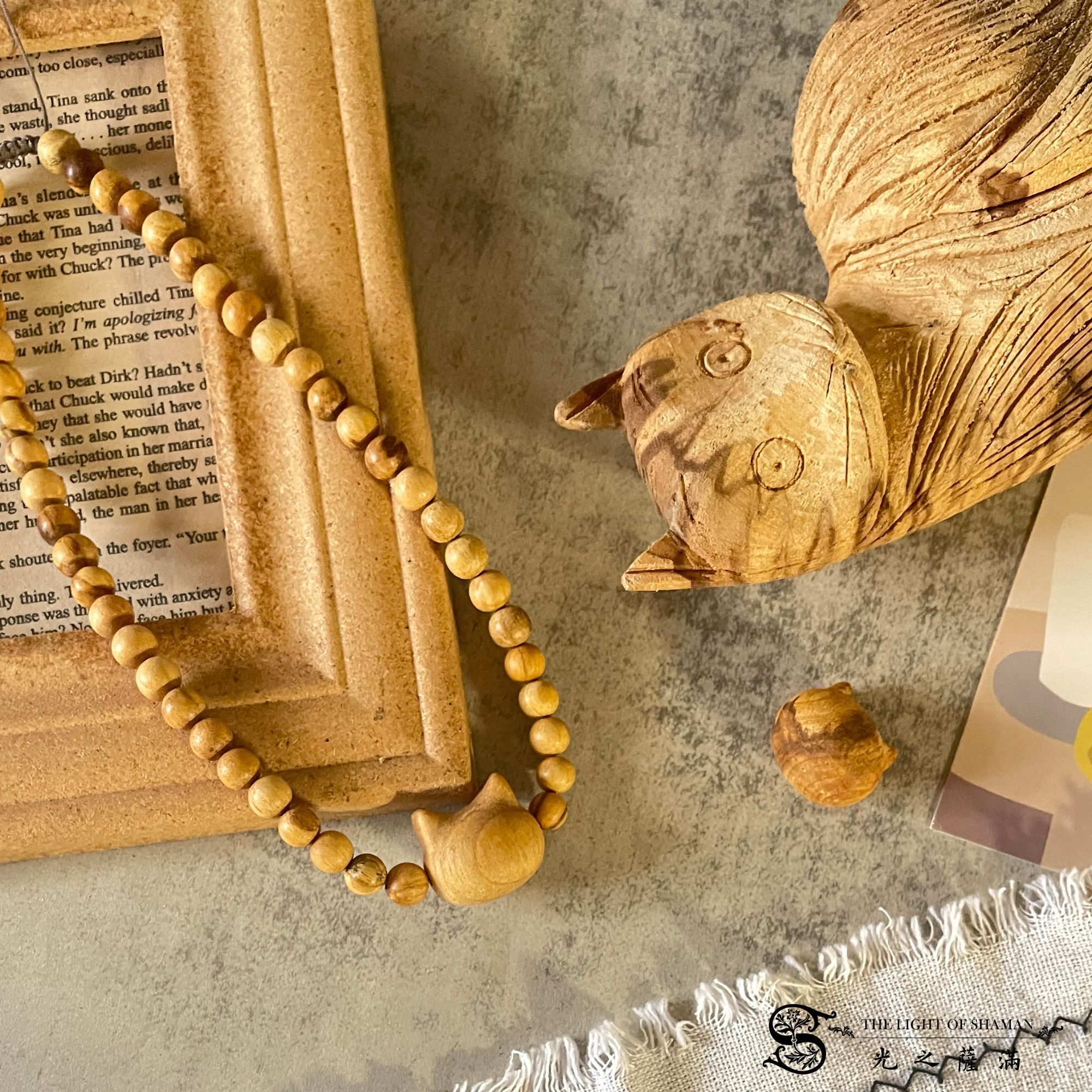 聖木貓咪頸鍊/25MM  貓控來報到 貓咪25MM頸鍊 -  光之薩滿