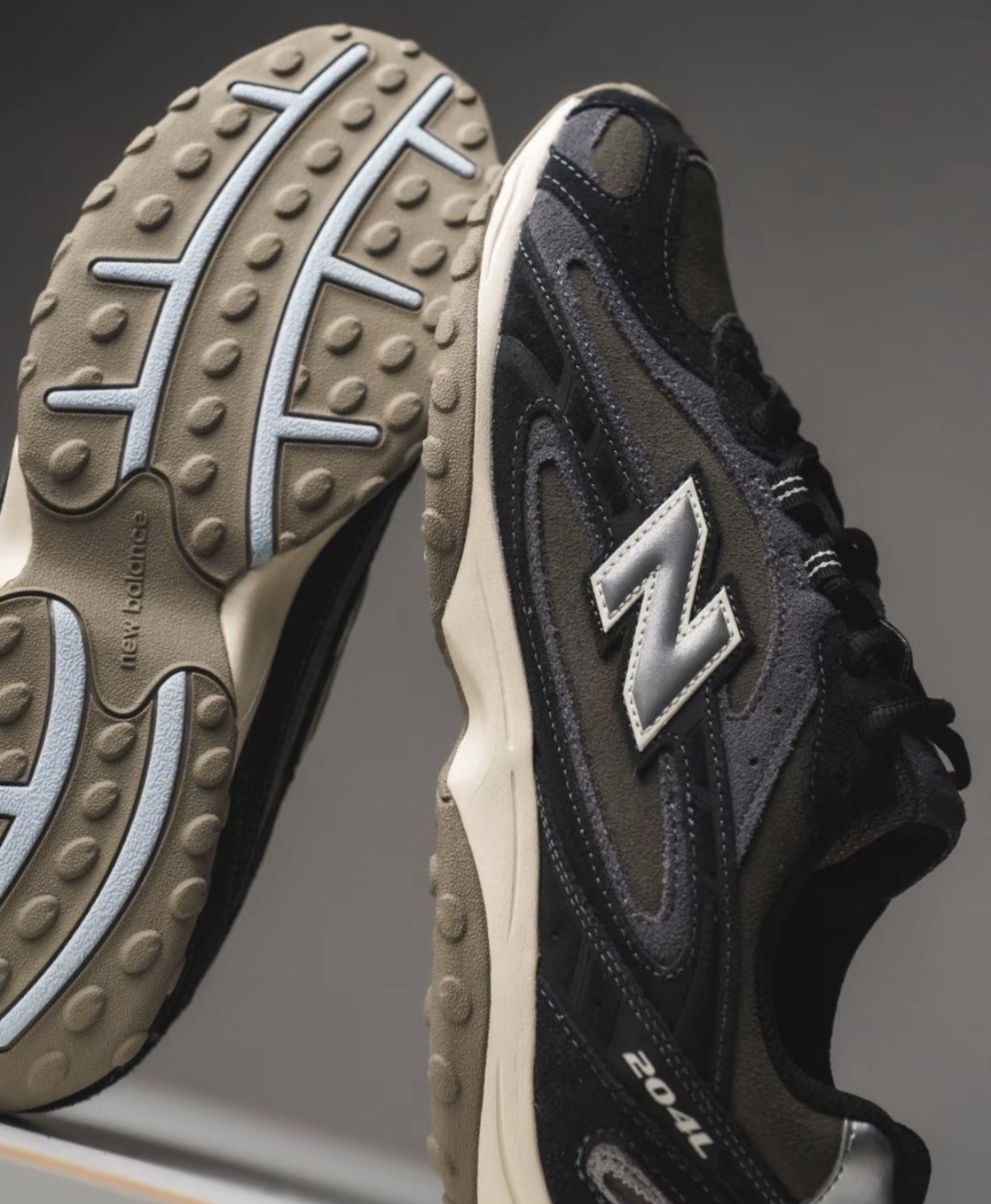 男女鞋 NEW BALANCE 204L 黑綠色 麂皮 網眼 復古 休閒鞋【U204L5WZ】NB240