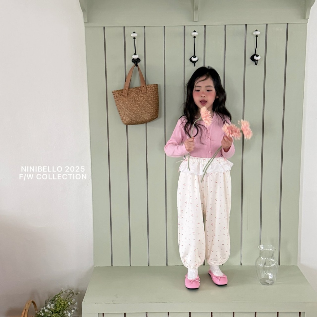 正韓春Ninibello 兩色蕾絲拼接櫻桃/草莓褲