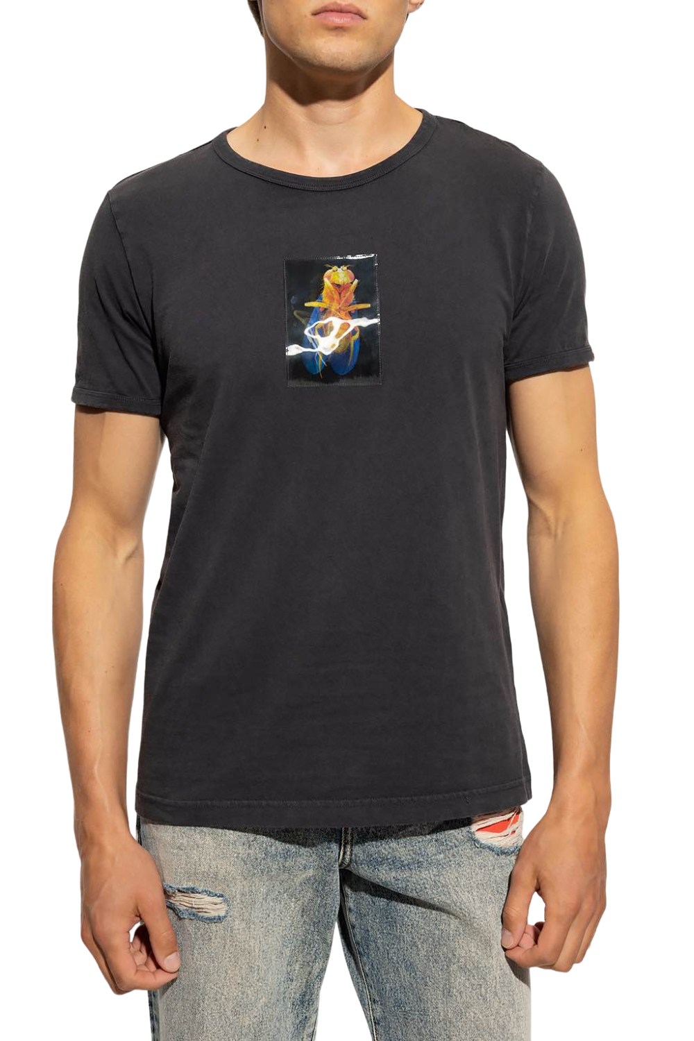 【Diesel】Diesel graphic-print short-sleeved T-shirt  灰