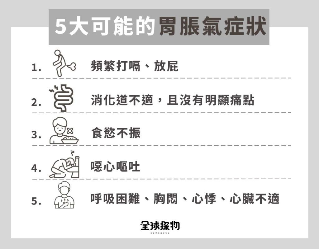 5 大可能的胃脹氣症狀