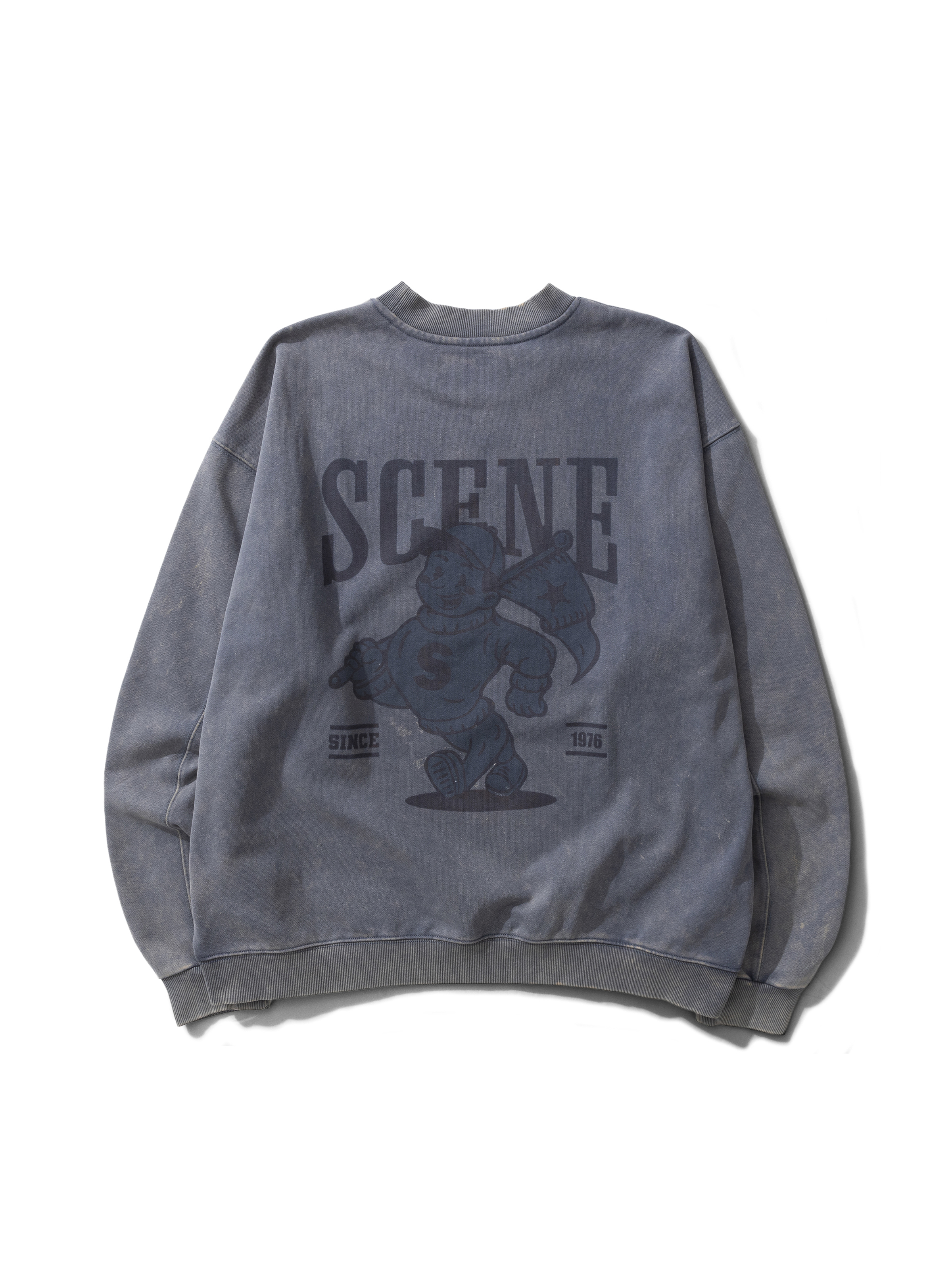 SCENE SNOW WASHED SWEATER_D BOY // GRY