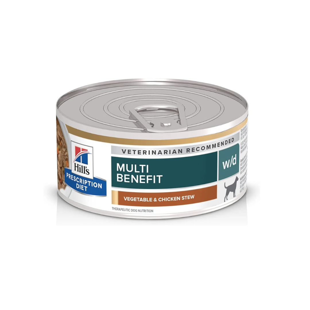 Hill's -處方食品犬用 W/D 雞肉蔬菜燉肉罐頭 5.5安士 (24罐)10128