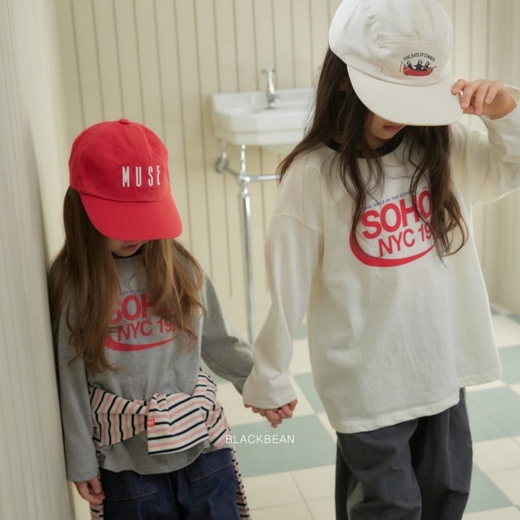 韓國🇰🇷BLACKBEAN SOHO印字長袖Ｔ恤(S-XL)