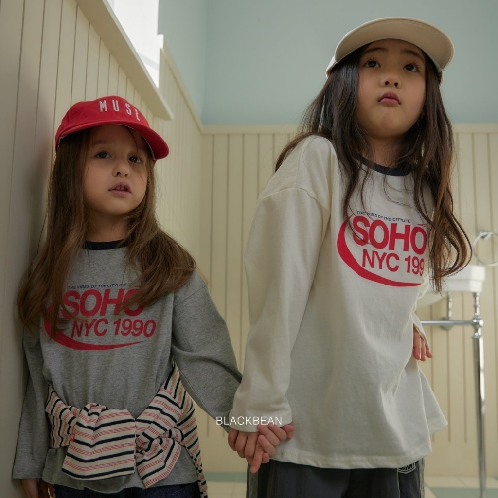 韓國🇰🇷BLACKBEAN SOHO印字長袖Ｔ恤(S-XL)