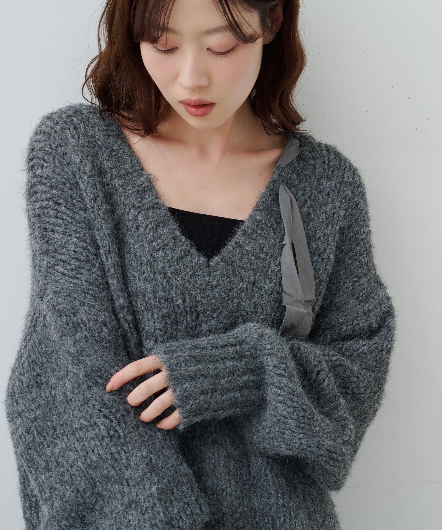 Kastane / Ribbon Tape Low Gauge Knit