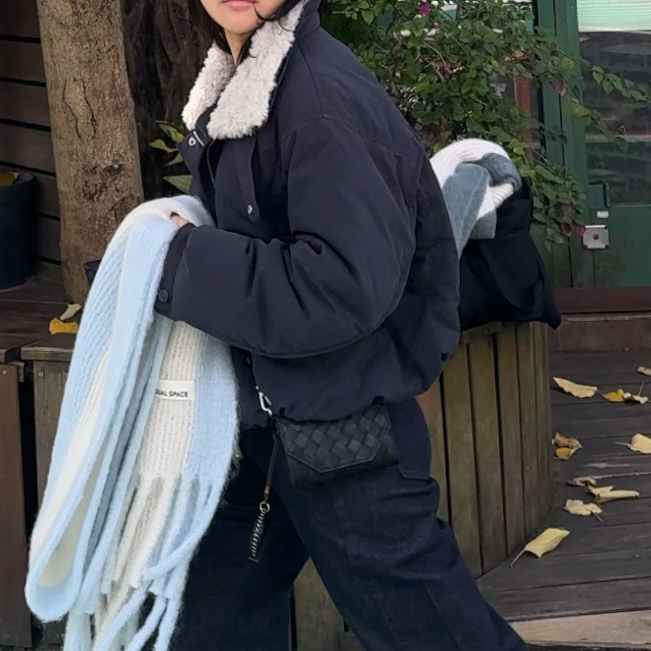 好看+保暖兼具的立領鴨絨外(午夜藍)