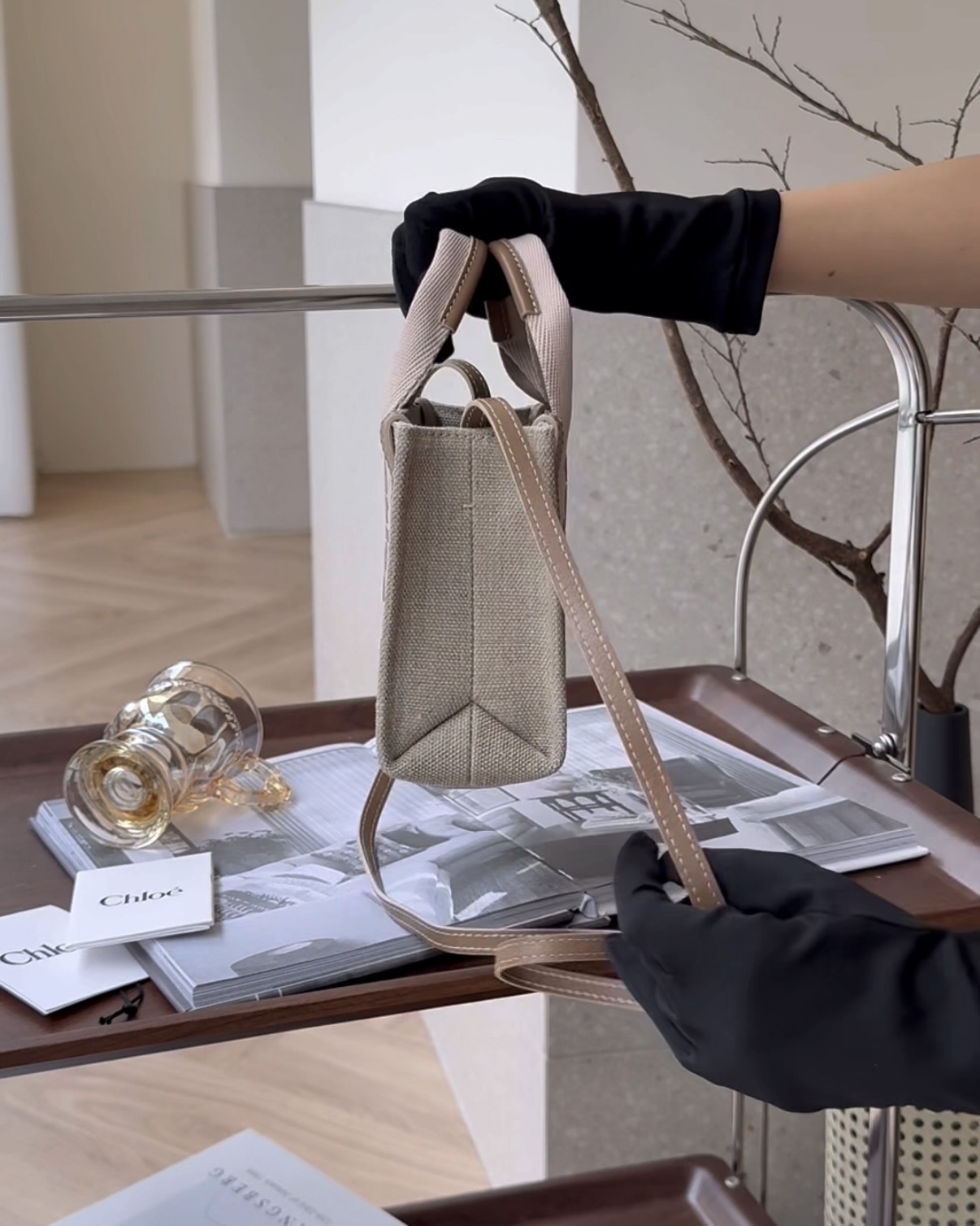 CHLOE｜WOODY 迷你水桶包 胭脂粉