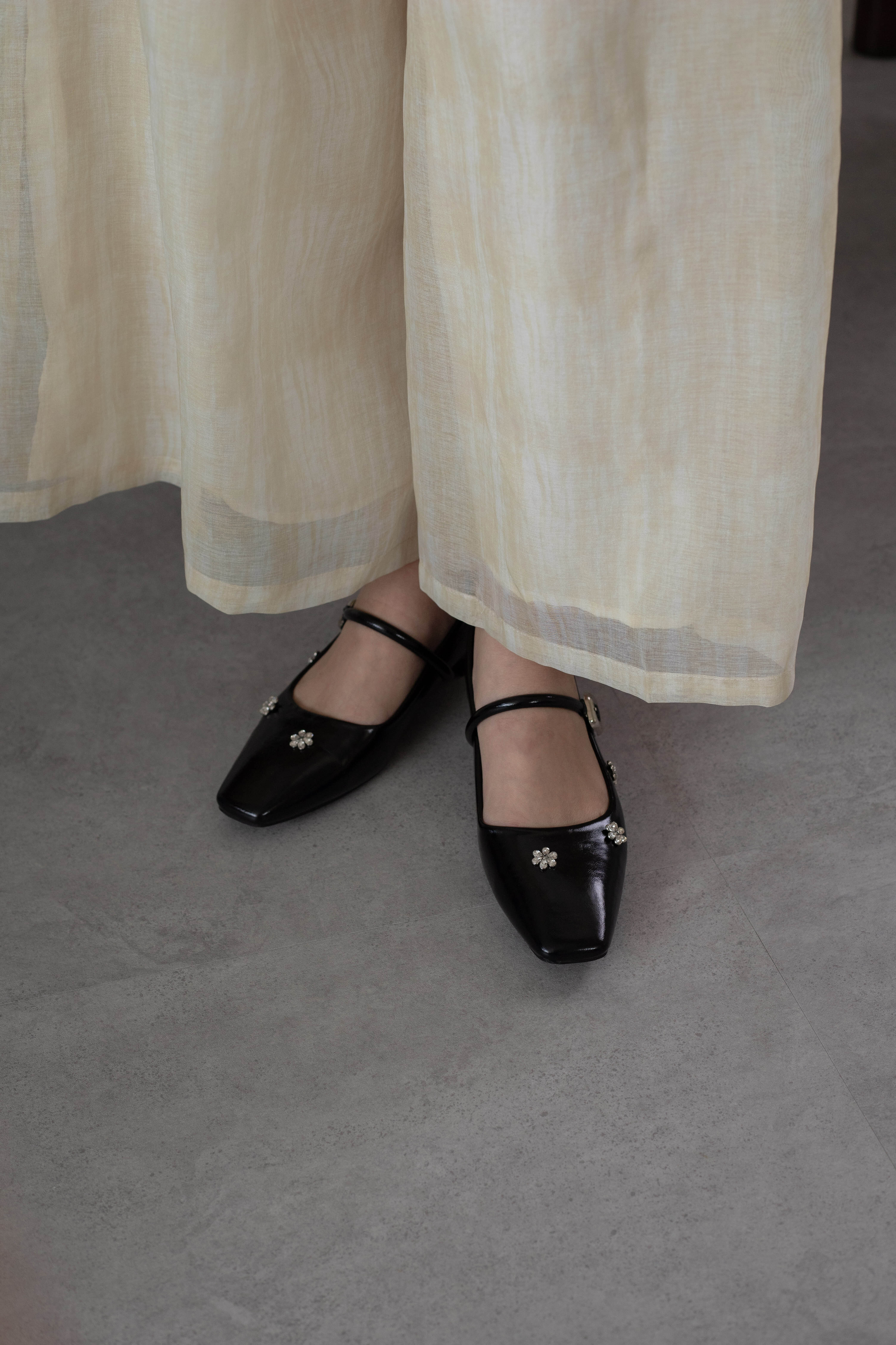 Flore Bloom  Mary Janes Black -SH092BLK