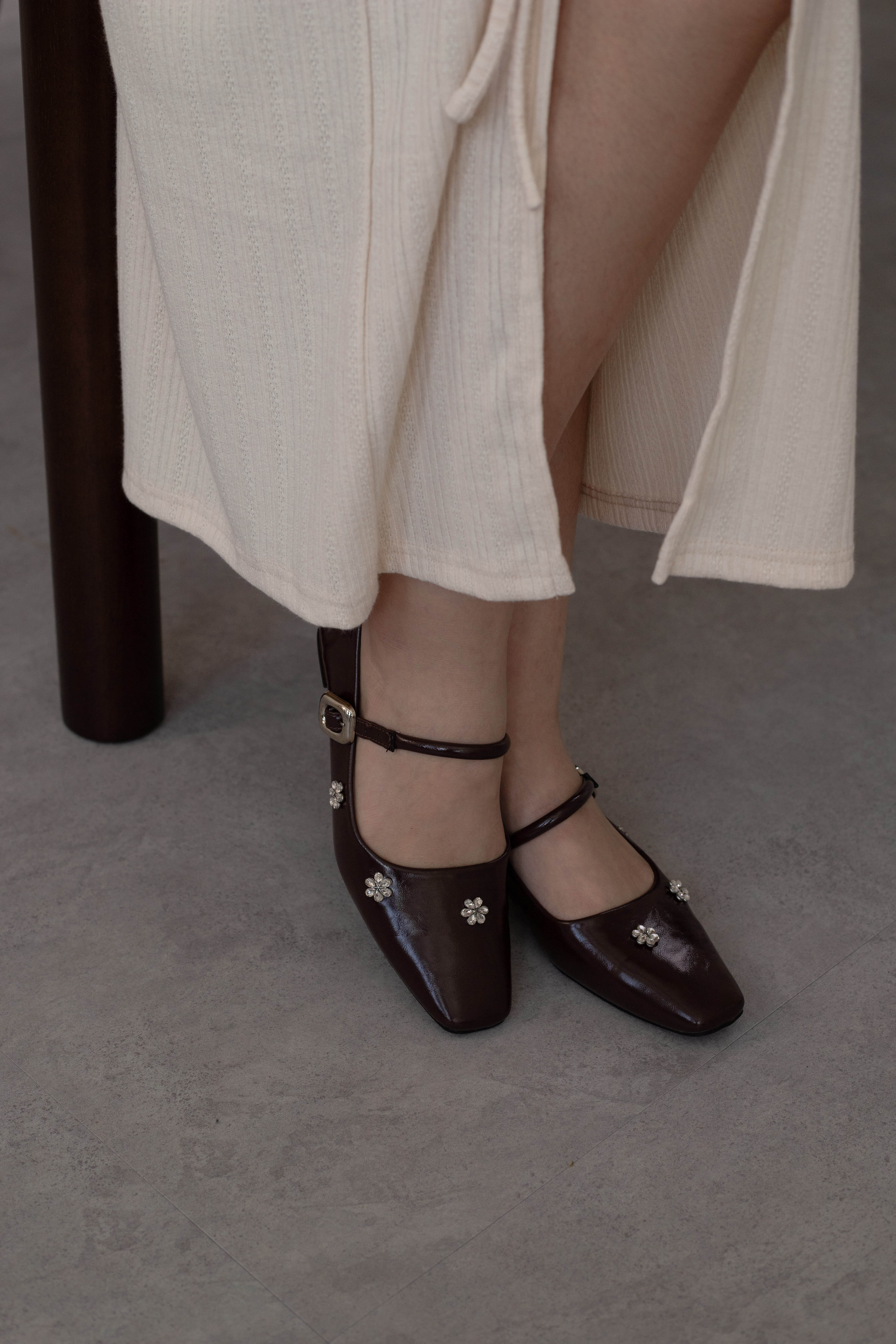 Flore Bloom  Mary Janes Brown -SH092BRO