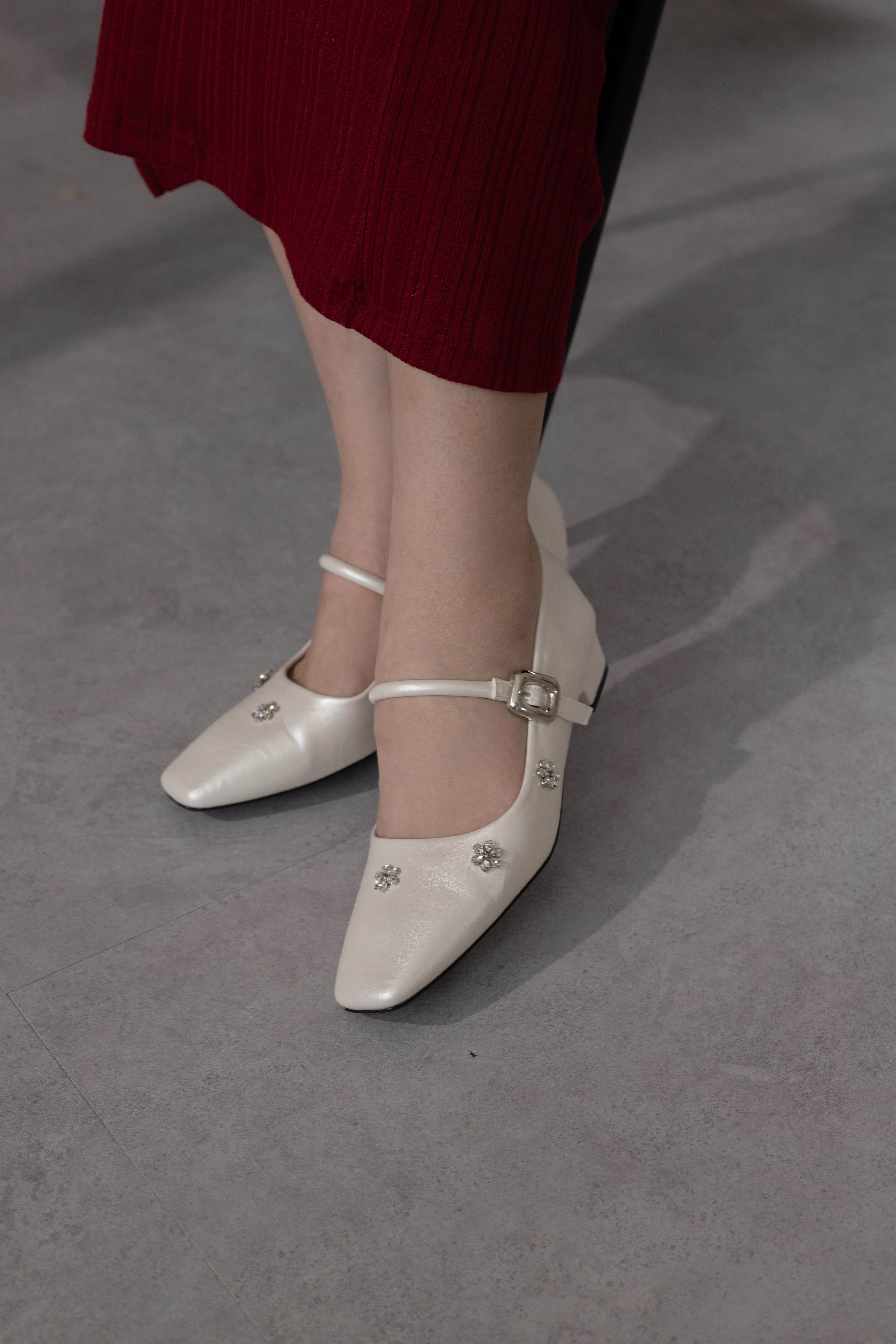 Flore Bloom Mary Janes Beige -SH092BEI