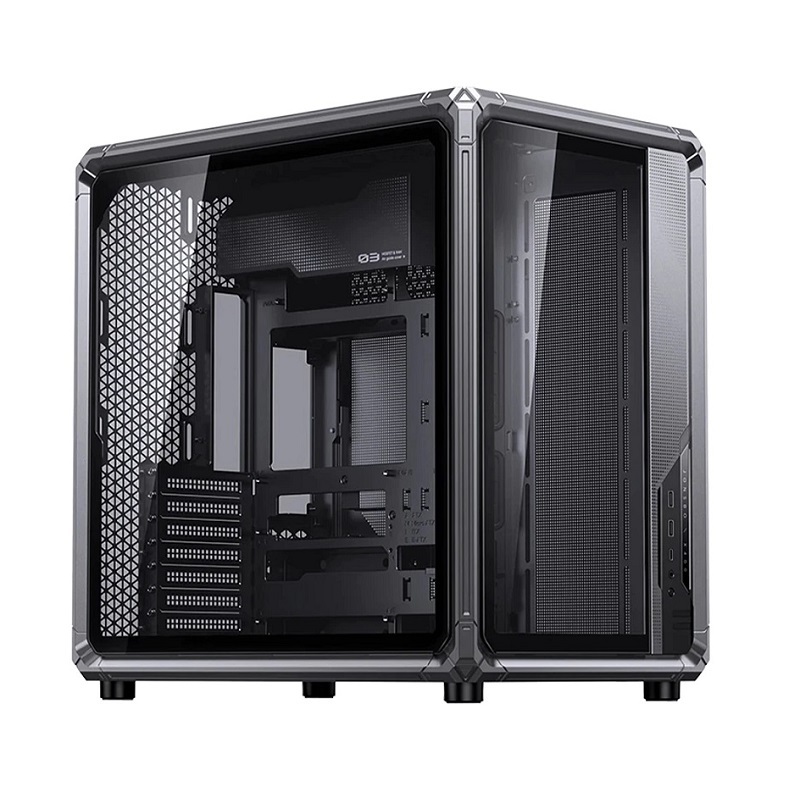 JONSBO 喬思伯 X400 ATX/Type-C/強化玻璃/雙艙設計/支援背插主板/ 全景玻璃鈦灰機殼