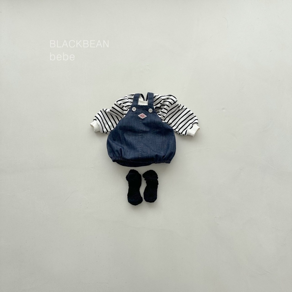 韓國🇰🇷BLACKBEAN 原色牛仔吊帶包屁衣(BEBES-M)