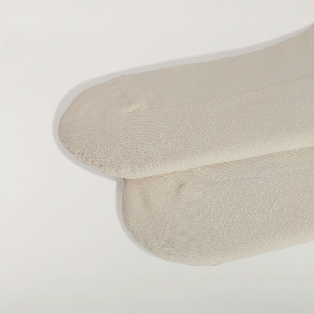 【 Y-3 GRAPHIC CREW SOCKS 解構文字長襪 - 奶油白 】