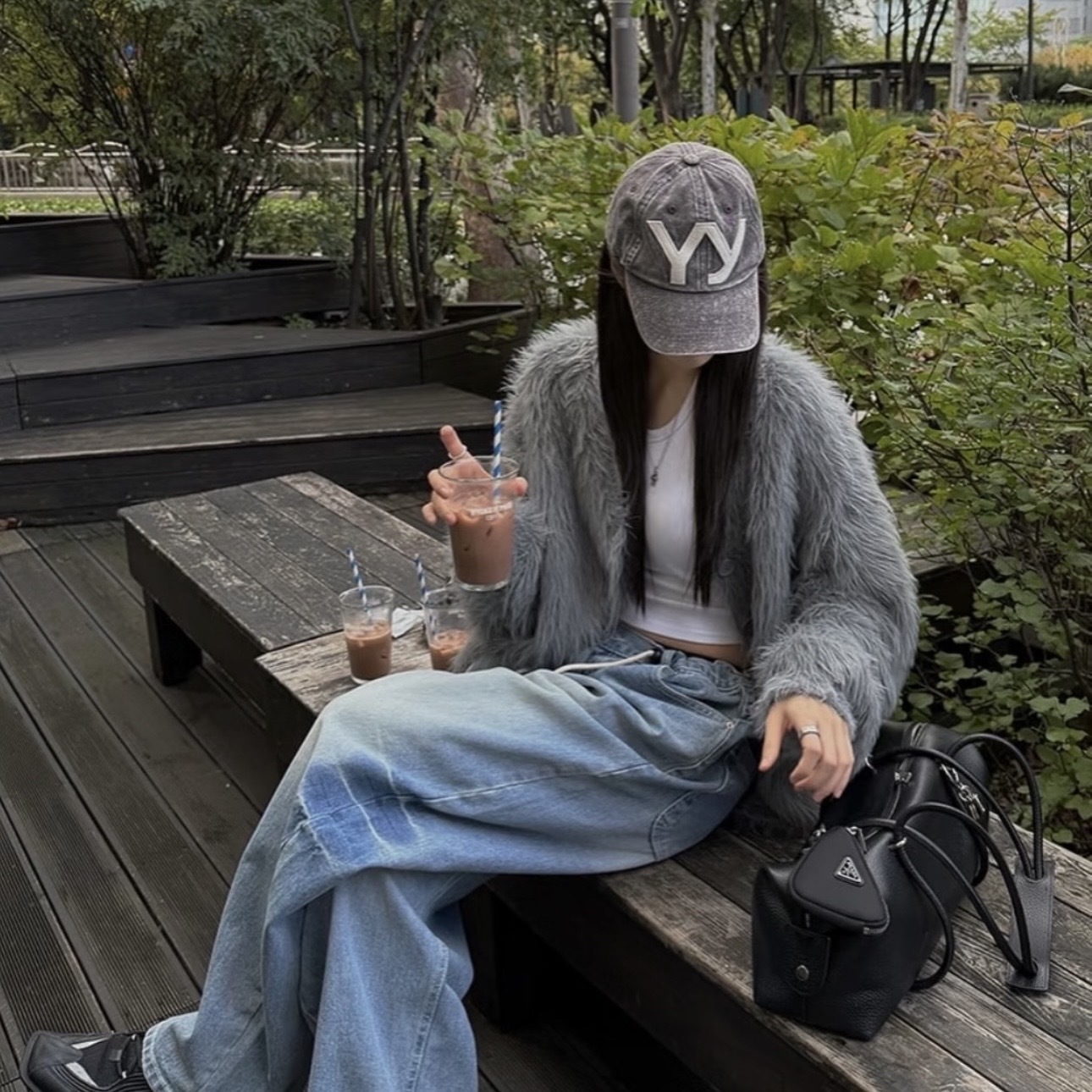 OPEN YY COTTON BALL CAP BROWN 水洗棒球帽 做舊 帽子 韓國代購