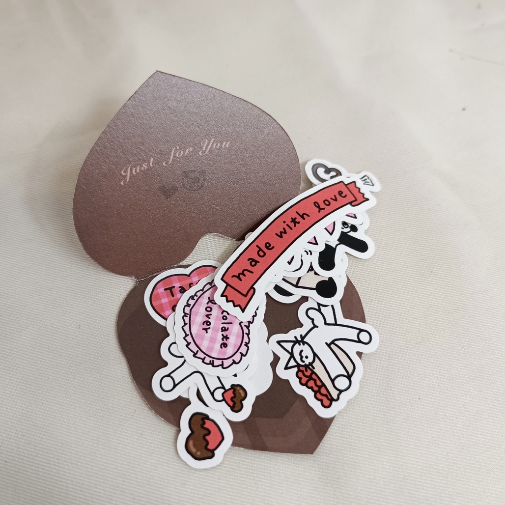 寫情書的人．巧克力禮盒貼紙包 2款配色