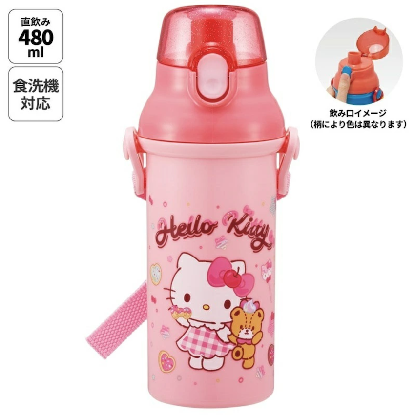 日本製 2026 新版 Skater直飲水壺 (附肩帶) - Hello Kitty