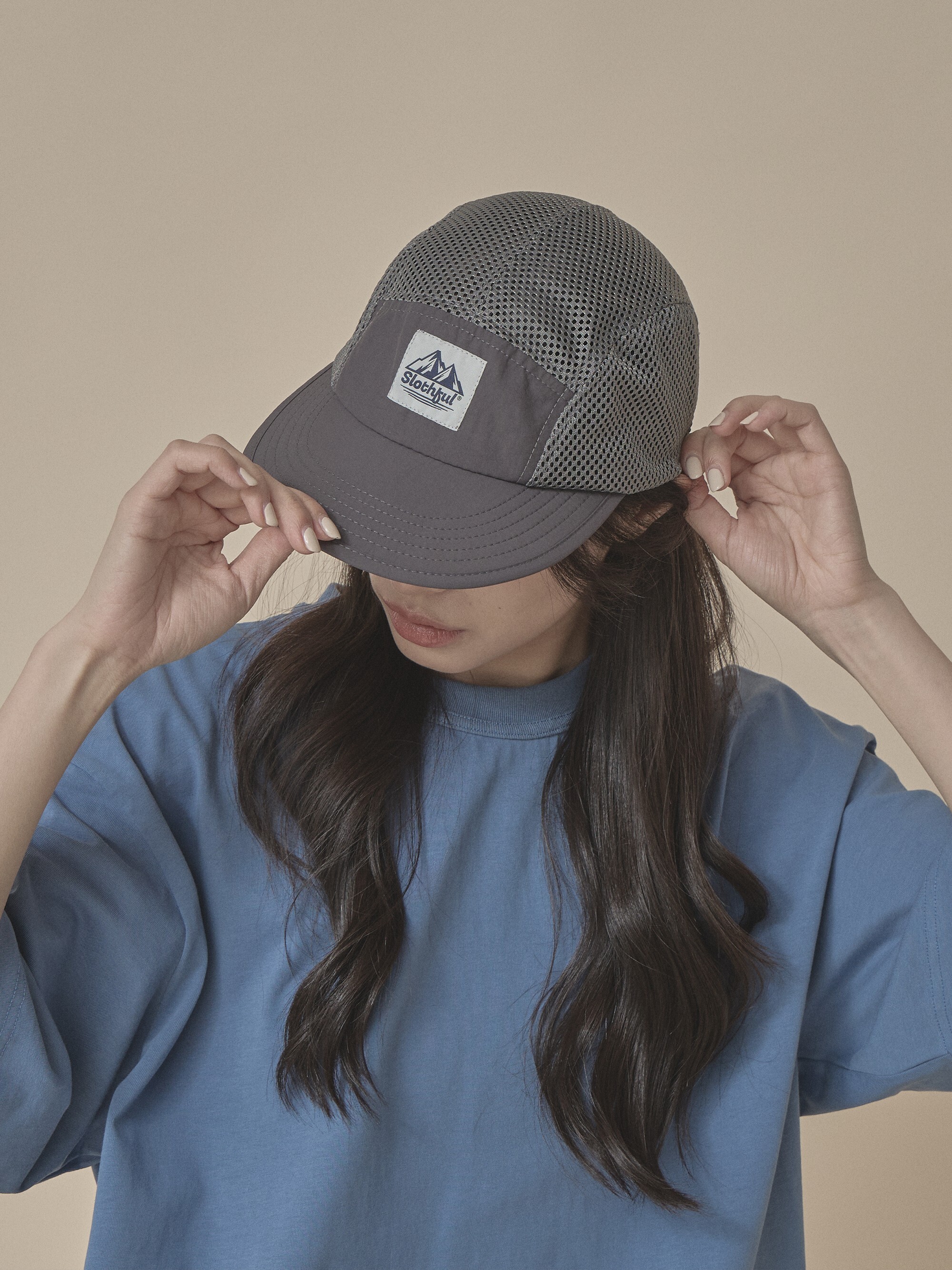 網眼短簷五分割帽