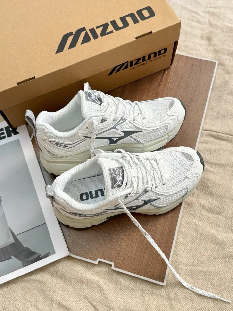 MIZUNO SPEED 10S 奶油白灰 灰黑 復古 緩震 透氣 男女鞋 D1GH240603 / 預購