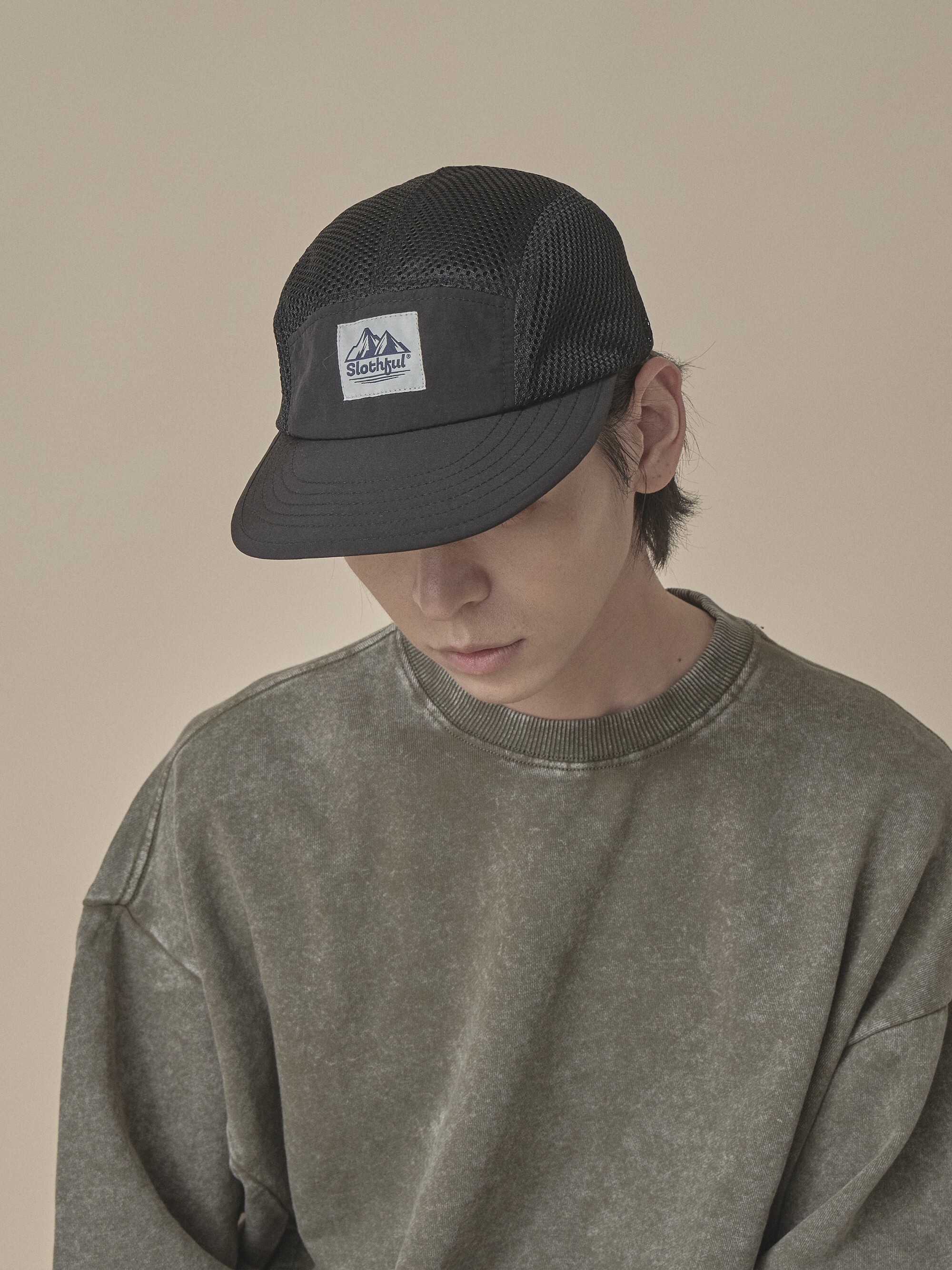 網眼短簷五分割帽