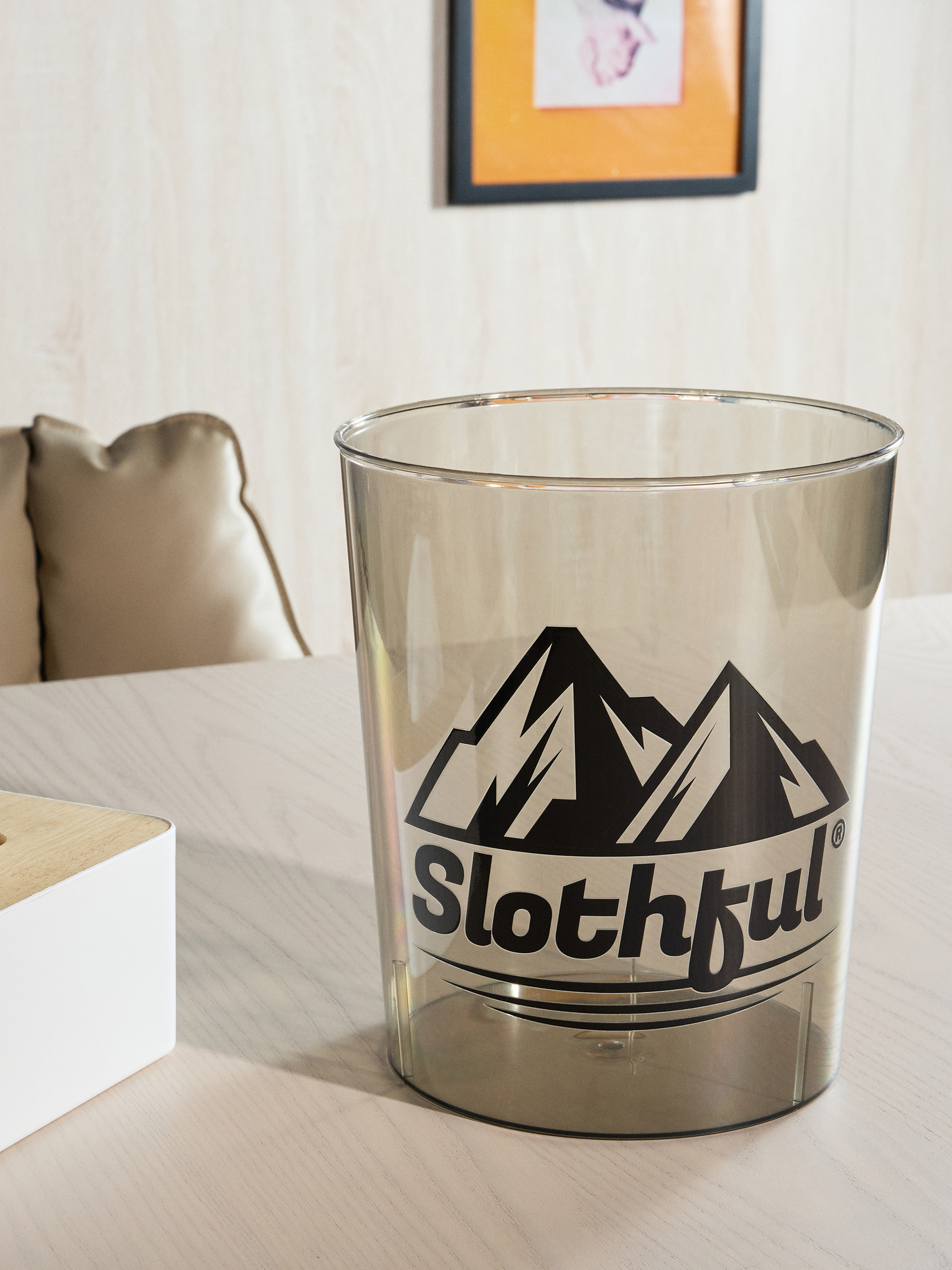 無印風透明垃圾桶