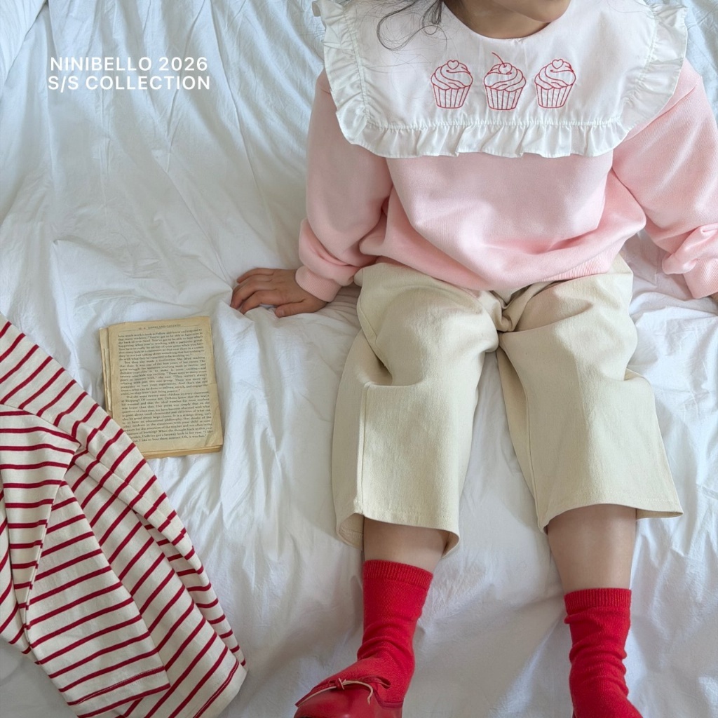 正韓春Ninibello 三色粉嫩色日常直筒褲