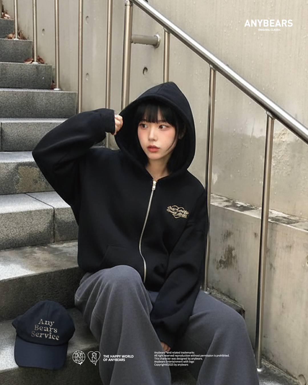 AB-ZIP® 美式衝浪熊商店重磅刷毛外套-Z06 American Surf Bear Store Hooded Jacket