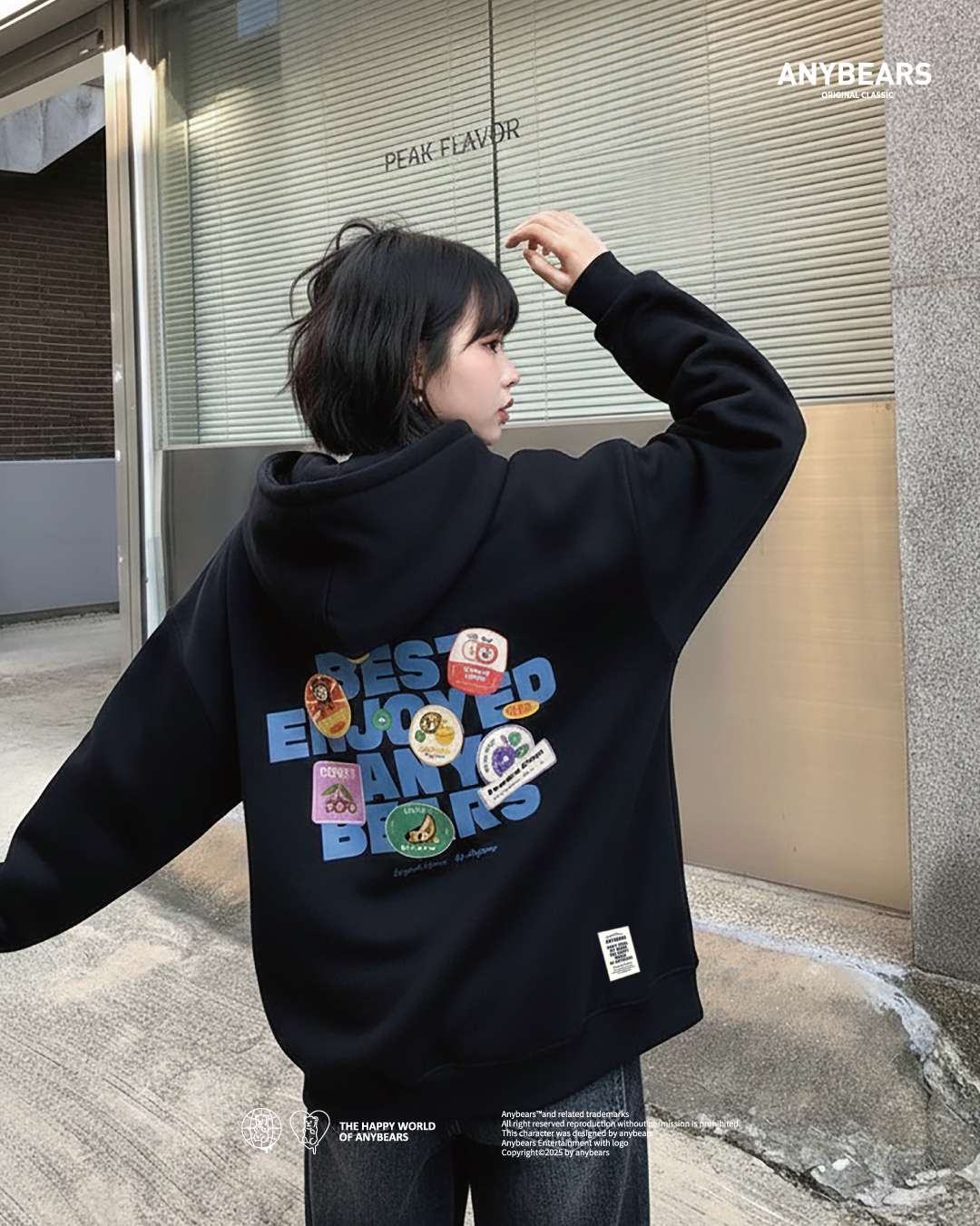 AB-CLS® 水果貼紙重磅刷毛帽T-C12 Fruit Sticker Hoodie