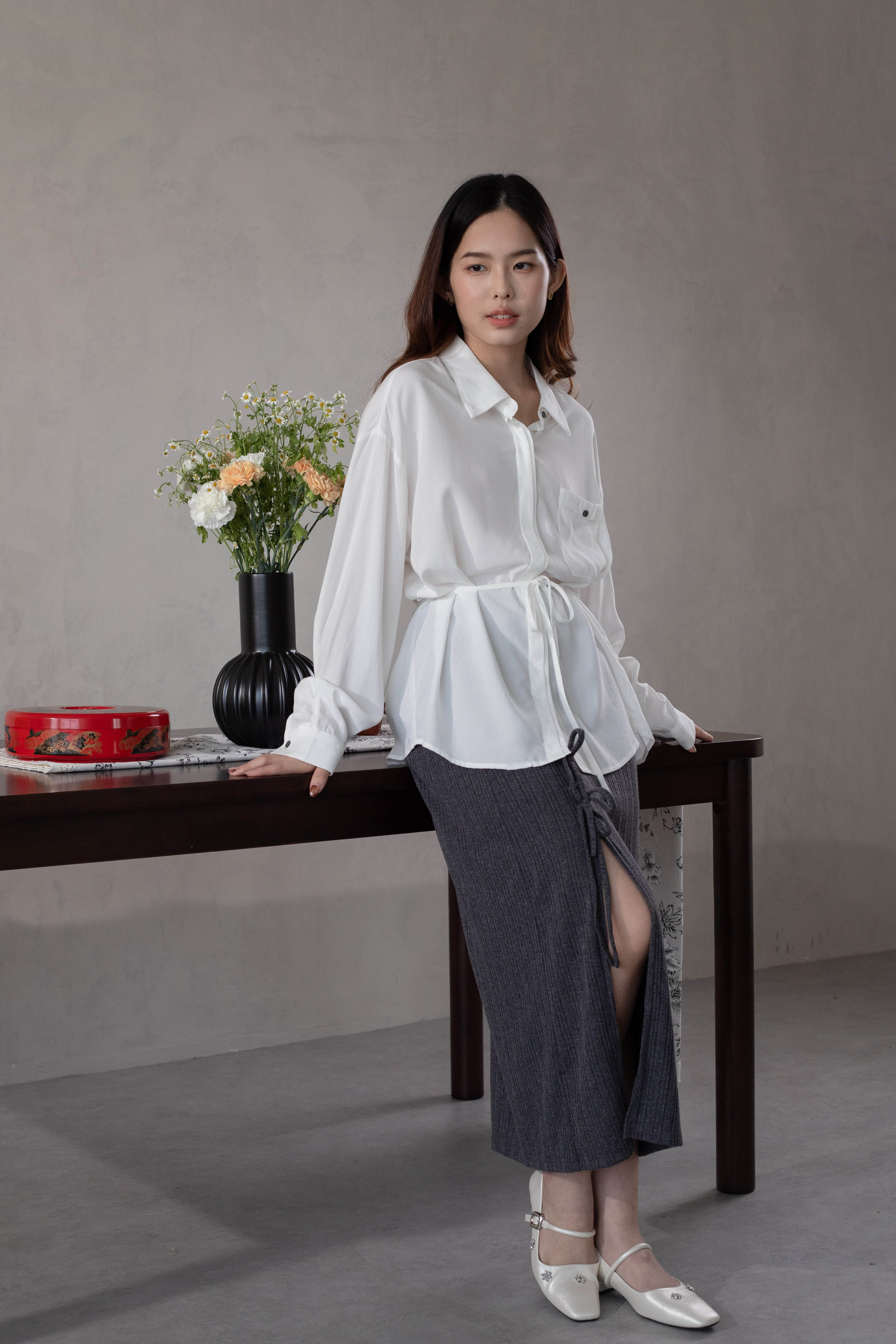 Melia Relaxed Blouse White -2635BLWHI
