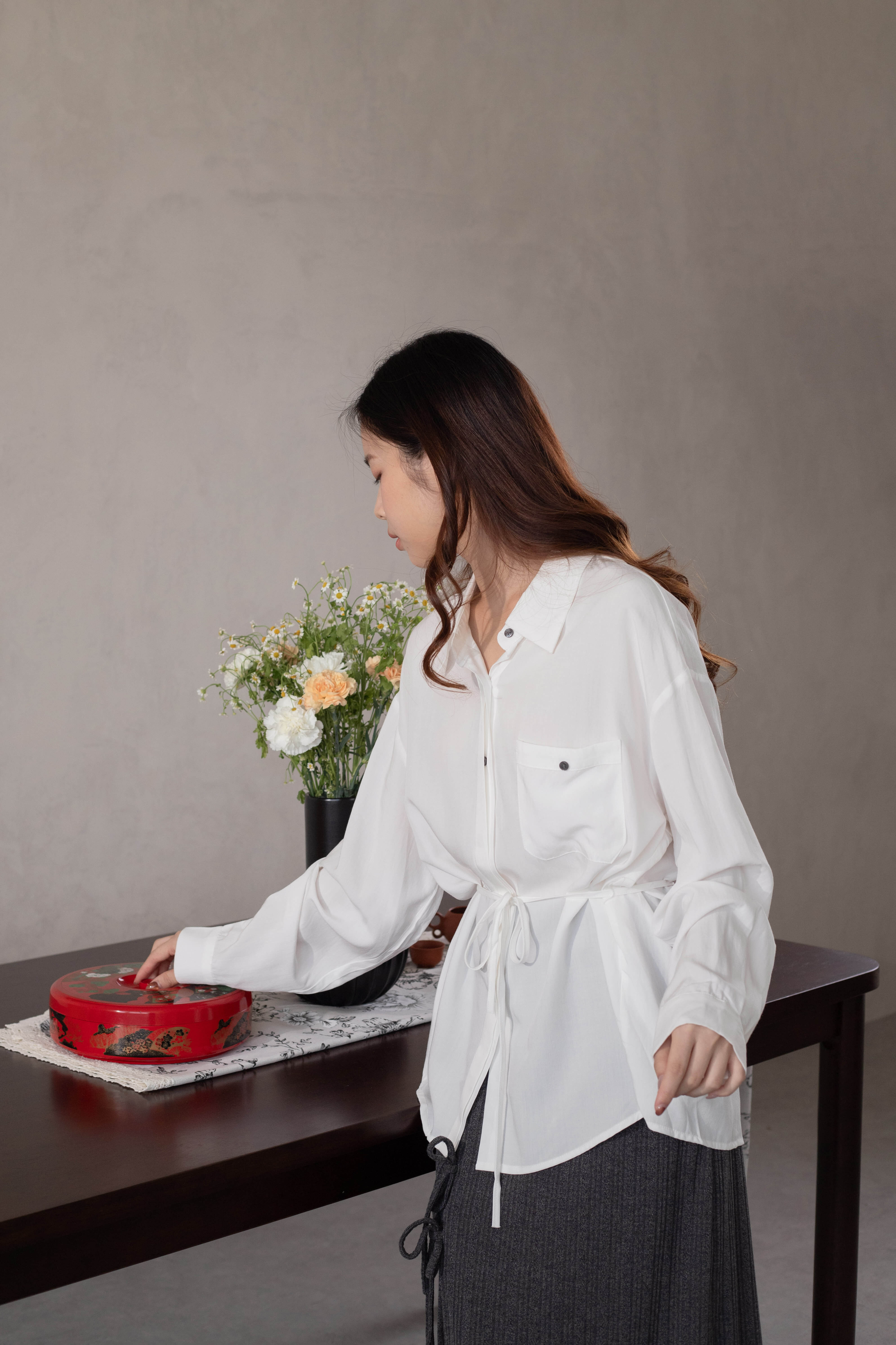 Melia Relaxed Blouse White -2635BLWHI