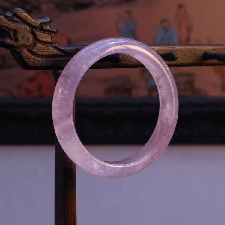 【天然石水晶手鐲】圈口尺寸60以上 新年包裝❤️雙面閃片天河石/冰糖蓮藕桃花釀/星光草莓晶/溫柔薰衣草紫水晶